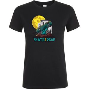 Klere-Zooi - Skate Until Dead - Zwart Dames T-Shirt - 3XL
