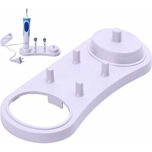 Houder geschikt voor Oral-B Tandenborstel– Opzetborstelhouder - Tandenborstelorganiser – houder voor 2 tandenborstels – houder voor 4 opzetborstels – houder voor Oral-B oplader