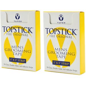 Dubbelzijdige medische tape - hypoallergeen, helder, voor pruiken en haarstukken - 100 strips