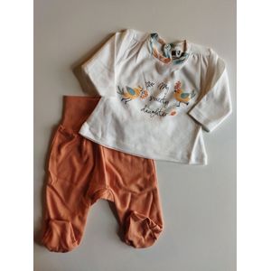 Nini - Outfit Julia - 2-delig setje - Shirtje, Broekje - Maat 62 - 2 t/m 4 maanden