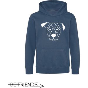 Be Friends Hoodie - Hond - Vrouwen - Blauw - Maat L