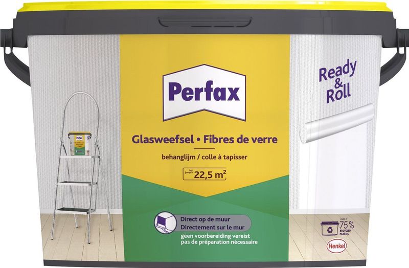 Perfax - Ready & Roll - Glasweefselbehang - Scheurbestendig - Overschilderbaar