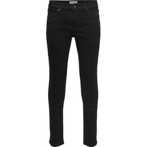 ONLY & SONS - ONSWARP LIFE SKINNY - Heren Jeans - Zwart