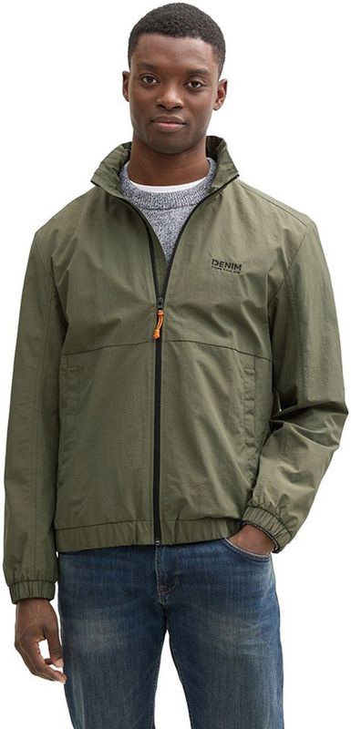 Tom Tailor - Stand-up Jas - Groen - 100% Polyamide