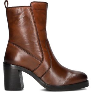 Omoda 16492 Enkellaarsjes - Enkelboots met rits - Dames - Cognac - Maat 36