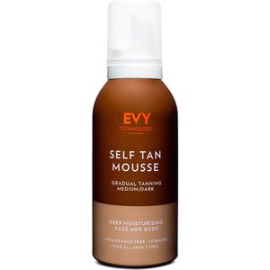 EVY Zelfbruiner Mousse - Medium / Dark - 150 ml - Zonder bewaarmiddelen en parfums - Verrijkt met antioxidanten en verzorgende anti-aging ingrediënten