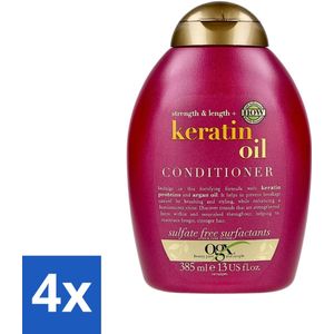 OGX - Anti-Breakage Keratin Oil - Conditioner - Verstevigend - Voor Ieder Haartype - 385 ml - Voordeelverpakking - 4 stuks