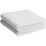 Yumeko - Handdoeken Dots - Wit - 2 St - 100% Biologisch Katoen