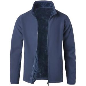 Klassieke Volledige Rits Micro Fleece Jas voor Mannen - Herfst en Winter Thermische Jassen