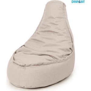 Parya Home Zitzak - Zitzak Stoel Volwassenen - 95 x 75 cm - Beanbag Beige - Waterafstotend - Voor Binnen en Buiten - 100% Gerecycled Plastic