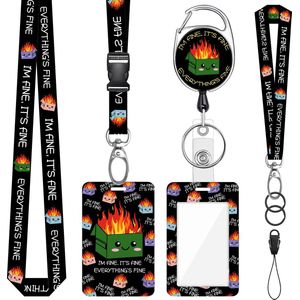 Nek en Pols Keycords met Uittrekbare Sleutelhanger & Badgehouder - Afneembare Lanyard - Trekkoord Badge Pashouder - Clip Keykoord - Intrekbare Houder voor Kaart/Sleutels - Universeel Telefoon, GSM Koord - Sleutelkoord/Nekkoord - Telefoonkoord Ketting