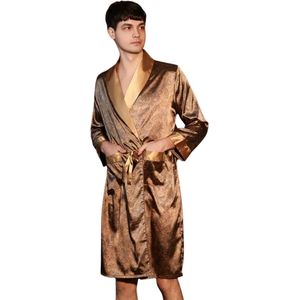 Livano Satijnen Badjas Heren - Kimono - Kamerjas - Satijn - Ochtendjas - Pyjama - Maat XL
