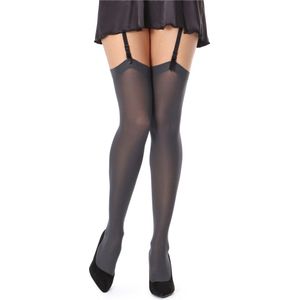 Bellivalini Dames Hold-Up Kousen - 40 Denier - Licht glanzend - Polyamide - BLV-FI-1006 - Grafiet - XS-S