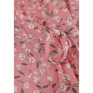 Elise - Lange Wikkeljurk - Veelkleurig - Tricot - Lichtroze