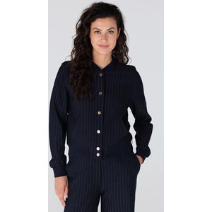 Jansen - India - Bomber Jasje - Donkerblauw - Krijtstreep