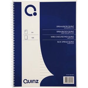 Quinz - 5x Schrijfblokken A4 - lijn - 100 vel