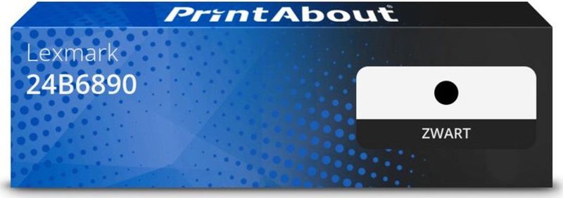 PrintAbout - 24B6890 - Toner - Zwart - Geschikt voor Lexmark