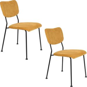 Zuiver Benson Eetkamerstoelen Oker - Set van 2