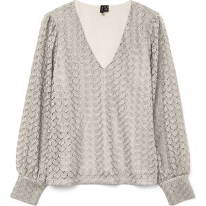 Vero Moda - Becca LS Lace Top - Beige - Dames