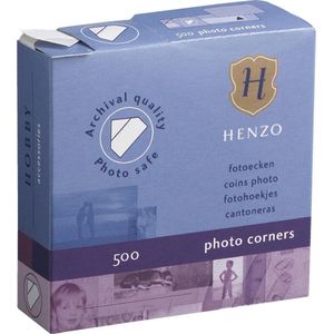 Fotoplakkers - Henzo - Fotohoekjes - 500 stuks - Wit