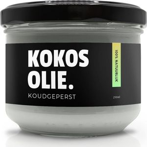 Natuurbazen Kokosolie – 100% Natuurlijk & Koudgeperst – 250ml in Glazen Pot – Voor Huid, Haar, Keuken & DIY Cosmetica – Romige Textuur met Milde Kokosgeur – Zonder Toevoegingen