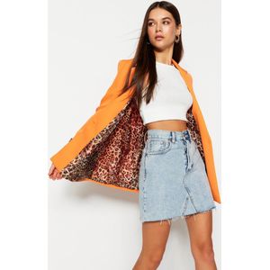 Trendyol Witte, Gevoerde, Gedetailleerde, Geweven Blazerjas Twoaw20Ce0316