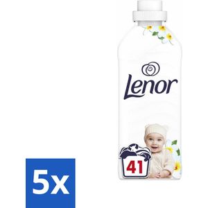 5 x Lenor - Wasverzachter - Gevoelig - Milde Geur - 41 Wasbeurten - Wasverzachter - Gevoelige Huid - Frisheid - Hemelse Zachtheid - Milde Geur