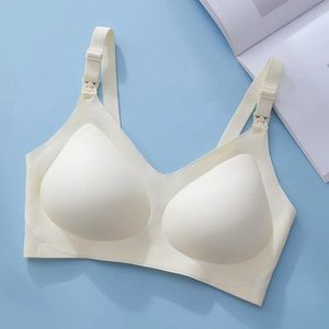 Wow Peach - Seamless Voedings BH - Padded Beha - Zonder Beugel - Naadloos - Borstvoeding - Nursing - Mama - Comfort - Zacht - Ademend - Kleur: Creme - Maat: Medium