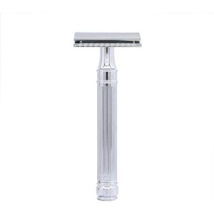 Chrome Lined Double Edge Razor - Long Handle - DEL89LI14BL