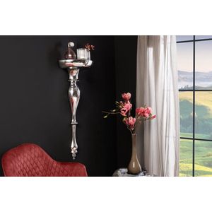 Barokke wandconsole SCALA 80cm zilver aluminium wandplank - 35729