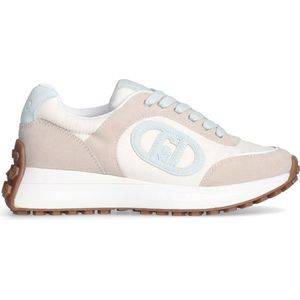Liu Jo - Sneakers Lolo 17 - Beige - Leer - Platform Sneakers met Kalfsleer en Suède