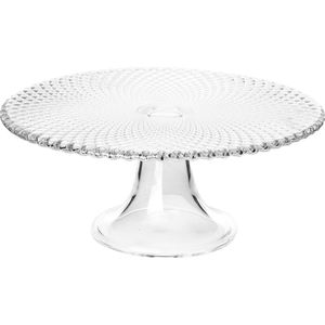 T.R. Goods Taartplateau - Glas - Transparant - Zonder Stolp - 28 cm - Cake Standaard