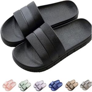 slippers, zomer, slide-slippers, badslippers, strand, indoor/outdoor, slipvast, unisex, effen, maat: 36/37 EU. zwart