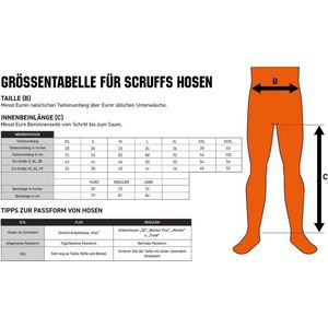 Scruffs Hose Arbeitshose „Worker“-Marineblau-52