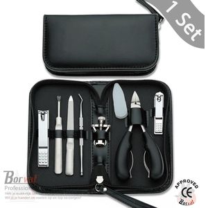 Borvat® - Professionele Nagelknipper - Nageltang - Nagelschaar - Teennagels - Pedicureset - Geschenkset Mannen en Vrouwen -7 delig