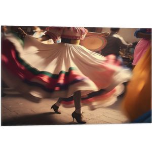 Vlag - Danseres - Jurk - Cultuur - Kleuren - 75x50 cm Foto op Polyester Vlag