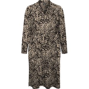 VERO MODA VMLYDIA LS CALF SHIRT DRESS WVN CUR Dames Jurk - Maat 46