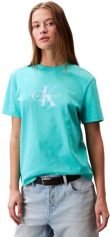 Calvin Klein Jeans, Dames, Tops, Blauw, Maat: XS Katoen,