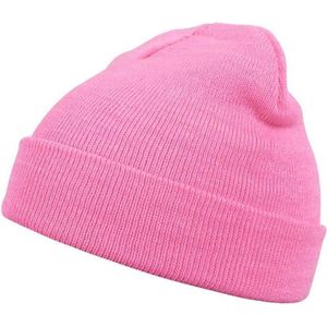 MSTRDS - Beanie Basic Flap neonpink one size Beanie Muts - Roze