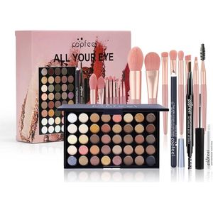Joyeee Makeup Kit Alles-in-één make-up cadeauset voor meisjes voor dames Volledige starterset voor cosmetica, inclusief oogborstelset, oogschaduwpalet, wenkbrauwpotlood, mascara, eyelinerpotlood
