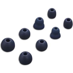 Allecto Plus - Reserveoordopjes van siliconen voor in-ear hoofdtelefoon - 4 maten - Blauw.