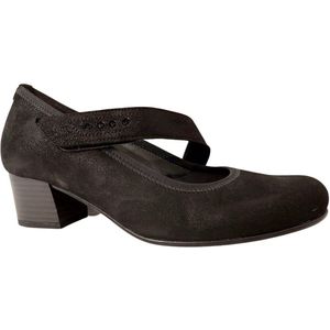 Gabor Bandschoen 76.149.17 Zwart Suède Wijdte H Verwisselbaar Voetbed