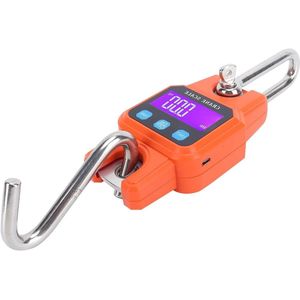 Allecto Plus - Minikraanweegschaal met Oplaadbare Hangweegschaal voor Thuisgebruik - Oranje - Digitale Weegschaal met Oplader