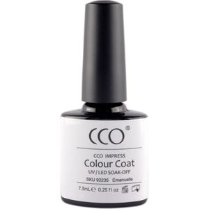 CCO Shellac - Gel Nagellak - kleur Emanuelle 92235 - Zwart en wit - Dekkende kleur - 7.3ml - Vegan