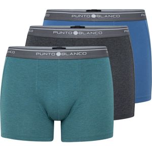 Punto Blanco Boxers Petrol Blauw Grafiet Basix 3-pack 53438-40 785 XXL
