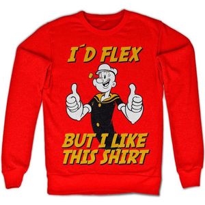 Popeye I'd Flex Sweatshirt Red-XL