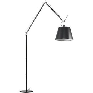 Artemide Tolomeo Mega vloerlamp schakelaar zwart/Ø 32 cm satijn zwart