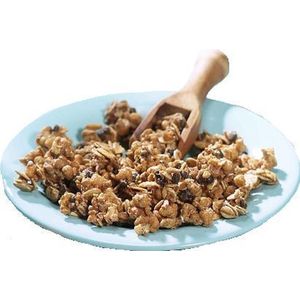 Pot muesli met chocolade karamelsmaak