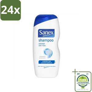 Sanex - Shampoo - Anti-Roos - Tegen Schilfers - 250 ml - Voordeelverpakking - 24 stuks - Roos shampoo - Anti roos shampoo