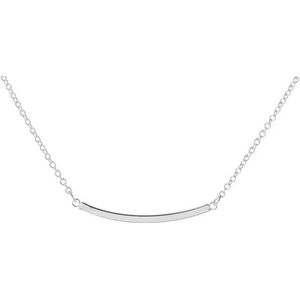 24/7 Jewelry Collection Gebogen Bar Ketting - Zilverkleurig